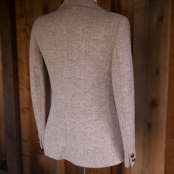 Vintage Saint Laurie 100% Wool Herringbone Blazer Made In USA Woman's S - Picture 13 of 16